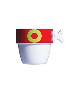 Vtipný porcelánový hrnček VICE VERSA Mayday Mug, červený
