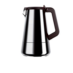 Elegantná moka konvička (hliník) VICE VERSA Caffeina 2-cups, čierna