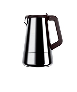 Elegantná moka konvička (hliník) VICE VERSA Caffeina 2-cups, čierna