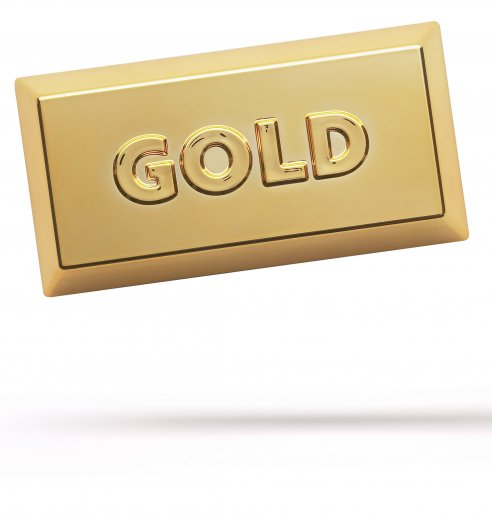Digitálna váha s miskou v tvare zlatej tehly  VICE VERSA Gold
