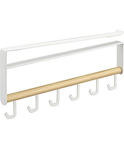 Háčikový vešiak na kuchynské nástroje/utierky pod policu YAMAZAKI Tosca Under Shelf Tool Hook, biely