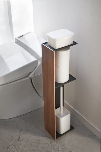 Multifunkčný WC stojan YAMAZAKI Rin Slim, tmavý