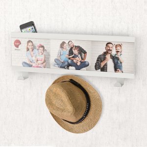 Vešiak s fotorámikmi BALVI Smile!, (kov) biely
