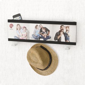 Vešiak s fotorámikmi BALVI Smile!, (kov) čierny