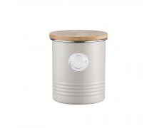 Retro dóza na kávu (kov, bambus) TYPHOON Living Coffee, 1L, svetlá kávová