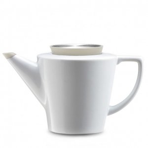 Porcelánová čajová konvica 1 l, biela/khaki VIVA SCANDINAVIA Anytime