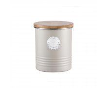 Retro dóza na čaj (kov, bambus) TYPHOON Living Tea, 1L, svetlá kávová