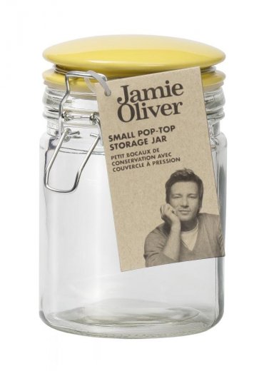 Jamie Oliver vitange sklenená dóza na potraviny s keramickým uzáverom, (malá) žltá
