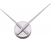Nástenné hodiny bez ciferníka KARLSSON Little Big Time Mini, 44 cm. strieborné