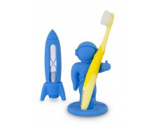 Detská zubná sada (presýpacia minútka, stojan na zubnú kefku) J-ME Rocket&Apollo, modrá