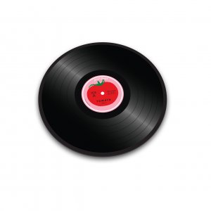 Sklenená podložka JOSEPH JOSEPH Worktop Saver 30 cm. "Vinylová LP platňa"