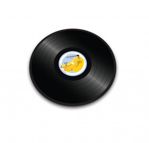 Sklenená podložka JOSEPH JOSEPH Worktop Saver 30 cm. "Vinylová LP platňa"