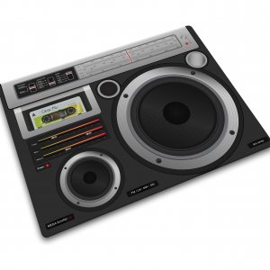 Sklenená podložka JOSEPH JOSEPH Worktop Saver 30 x 40 cm. "Rádio s reproduktormi"