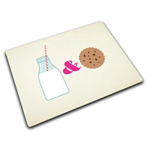 Sklenená podložka JOSEPH JOSEPH Worktop Saver 30 x 40 cm, Milk&Cookies