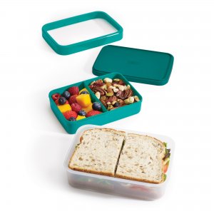 Dvojdielna sada nádob na desiatu a obed Lunch box  JOSEPH JOSEPH GoEat™, 500/700 ml, modrozelený