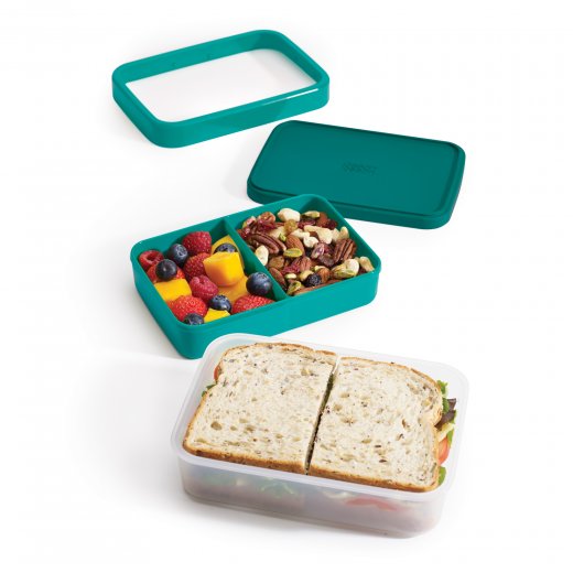 Dvojdielna sada nádob na desiatu a obed Lunch box  JOSEPH JOSEPH GoEat™, 500/700 ml, modrozelený