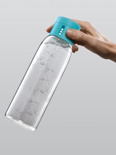 Fľaša s počítadlom pitného režimu JOSEPH JOSEPH Dot - 600 ml. - tyrkysová