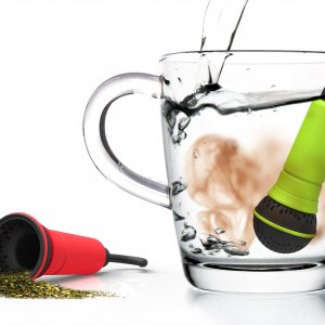 Sitko na čaj v tvare mikrofónu ROCKET Spo-Tea-Fy, zelené
