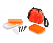 Termotaška s kompletnou obedovou sadou IRIS Twin Bag, oranžová