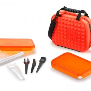 Termotaška s kompletnou obedovou sadou IRIS Twin Bag, oranžová