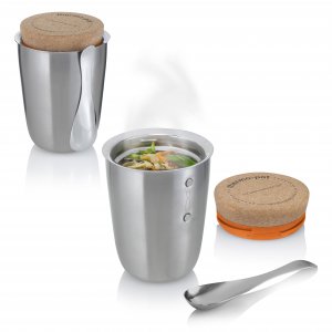 Termoska na jedlo s lyžičkou BLACK-BLUM ThermoPot, 500 ml. (nerez, korok)