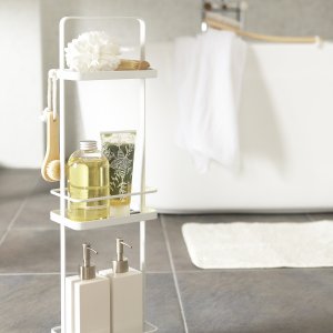 Poličky do kúpeľne YAMAZAKI Tower Bath Rack 3, biele