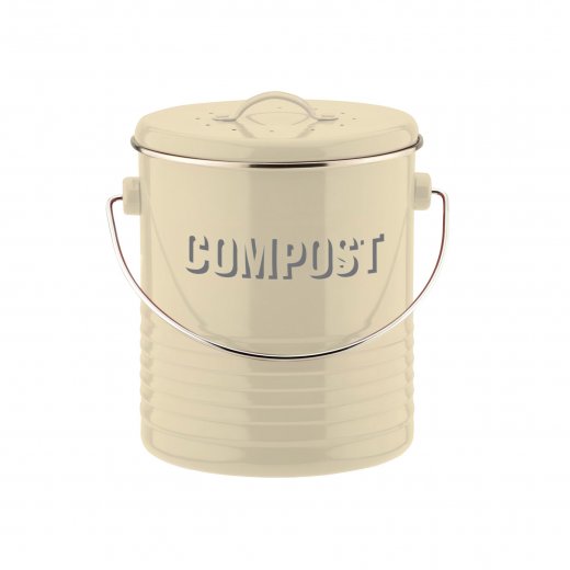 Nádoba na kompostovateľný odpad v štýle retro TYPHOON Vintage Compost, 2,5 l., béžová
