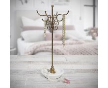 Ozdobný stojan na šperky BALVI Dangler (kov, porcelán)