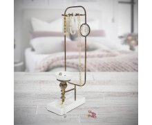 Ozdobný stojan na šperky so zrkadlom BALVI Precious (kov, porcelán)