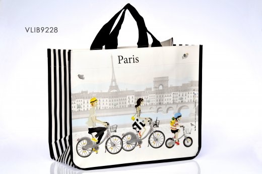 Plážová/nákupná taška FOXTROT Cyklisti Paríž (45 x 35 cm.)