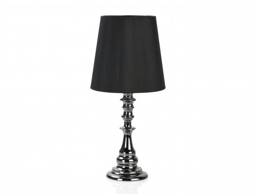 Dekoratívna stolová lampa ANDREA HOUSE, čierna (nikel, textil)