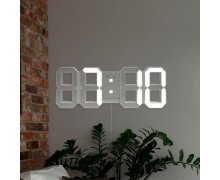 Nástenné hodiny s budením a diaľkovým ovládaním BALVI Digital L, biele