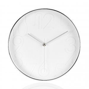 Nástenné hodiny ANDREA HOUSE (30 cm,) biele/chróm