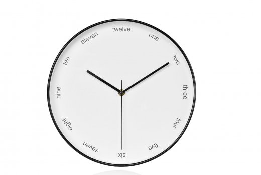 Moderné nástenné hodiny ANDREA HOUSE (30,5 cm.) čierne/biele
