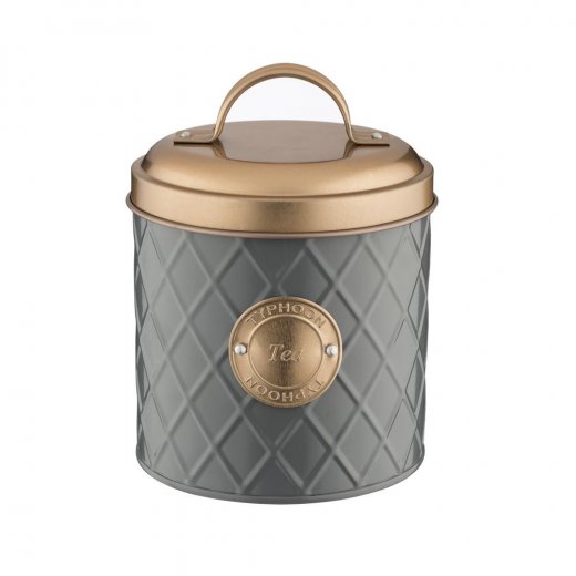 Dóza na čaj TYPHOON Living Copper Lid Tea, (šedá, medená)