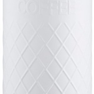 Dóza na kávu TYPHOON Embossed Coffee, (kov, bambus) biela