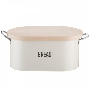 Chlebník TYPHOON Vintage Copper Bread Bin, (kov, drevo) biely