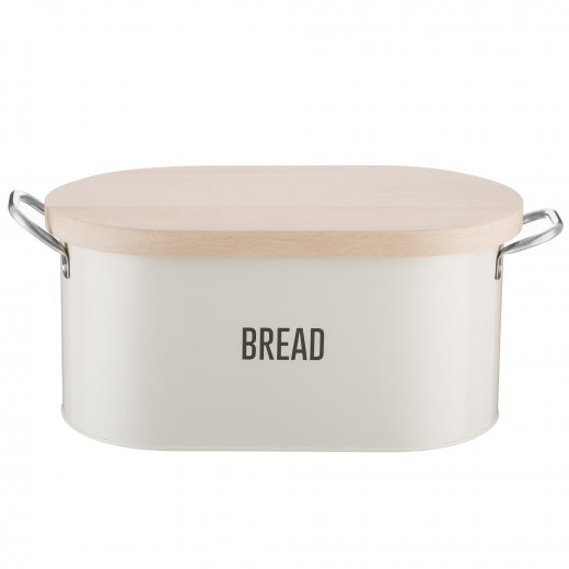 Chlebník TYPHOON Vintage Copper Bread Bin, (kov, drevo) biely