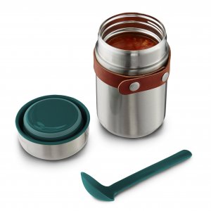 Termoska na jedlo s lyžicou BLACK-BLUM Food Flask, 400ml, nerez/modrá