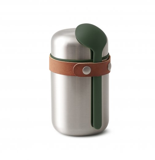 Termoska na jedlo s lyžicou BLACK-BLUM Food Flask, 400ml, nerez/olivová