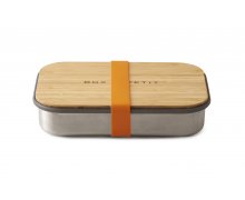 Sandwich Box BLACK-BLUM nerez/bambus, oranžový (veko aj ako podnos/doska na krájanie)