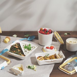 Lunch box  BLACK BLUM Appetit, 880ml, biely/medový