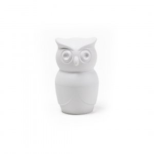 Dekoratívny mlynček na soľ/korenie QUALY Tasty Owl, (sova) biely