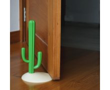 Zarážka do dverí QUALY Cactus, (plast) krémová-zelená