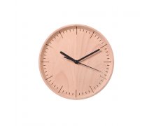 Drevené nástenné hodiny PANA OBJECTS Meter, (buk), prírodná, čierna (26 cm.)