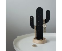 Stojan na šperky/hodinky MORE OVER Cactus, (kov, drevo) čierny