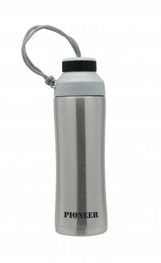 Termofľaša GRUNWERG Pioneer, 450 ml., strieborná (nerez, plast)