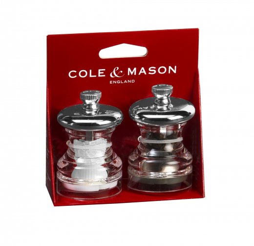 Darčeková sada, mini mlynčeky na soľ a korenie Cole & Mason 65 mm., (2 ks.)