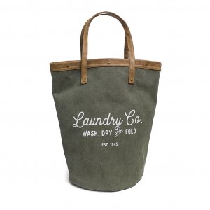 Kôš na prádlo BALVI Vintage, textilný, zelený (35 l.)