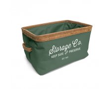 Multifunkčný úložný box/stojan na noviny BALVI Vintage, (textilný) zelený, 24 l.